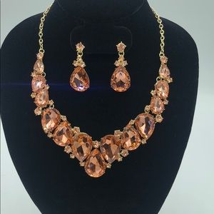 Rose gold necklace set